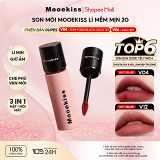   Phiên bản quốc tế  Son kem Mooekiss son bùn Không khô môi Tôn da Giữ ẩm lâu 2g 