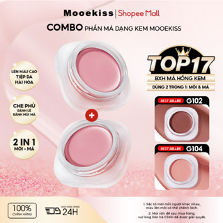  COMBO2 Kem má hồng Mooekiss Kem dưỡng ẩm đa năng Dưỡng ẩm chống thấm nước Chống mồ hôi 12 giờ Trang điểm giữ 5g 