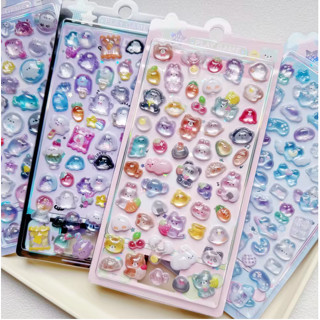  Set Sticker DIY Nổi 3D Cute Chất Liệu Nhựa PVC Phù Hợp Trang Trí Sổ Tay Điện Thoại Nón Bảo Hiểm Dán Móng Tay 