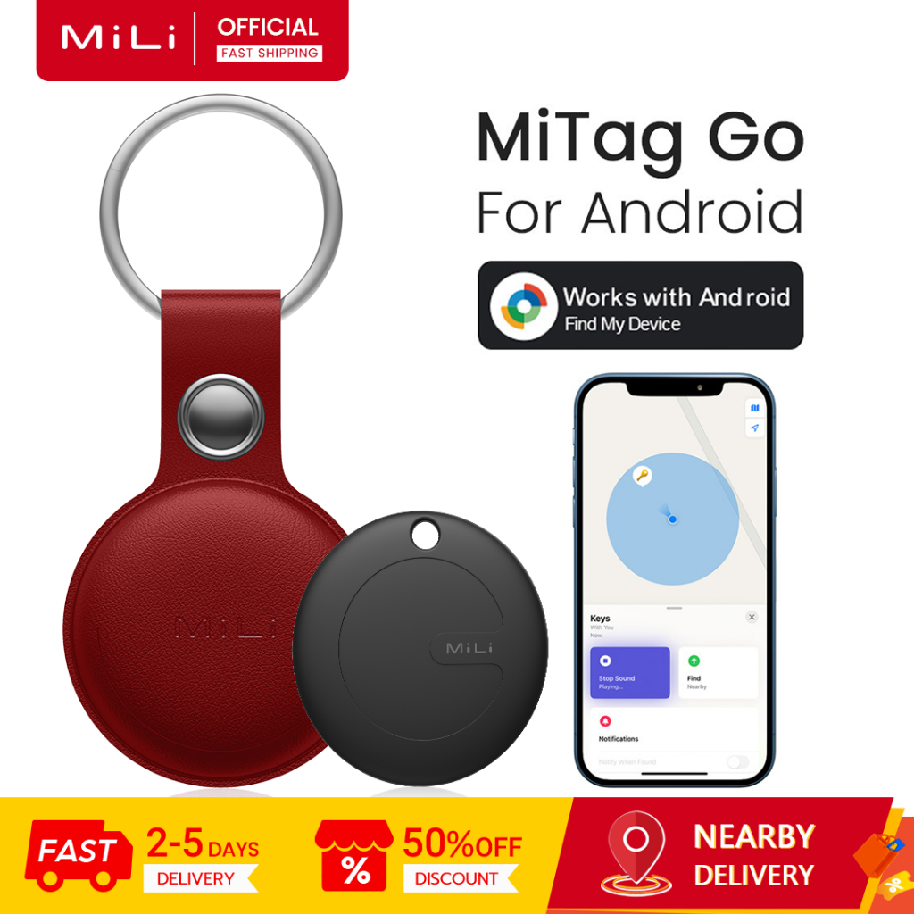 Mili MiTag Go GPS Bluetooth Tracker cho Android Keys Finder và Pet Locator Hoạt động với Google Find
