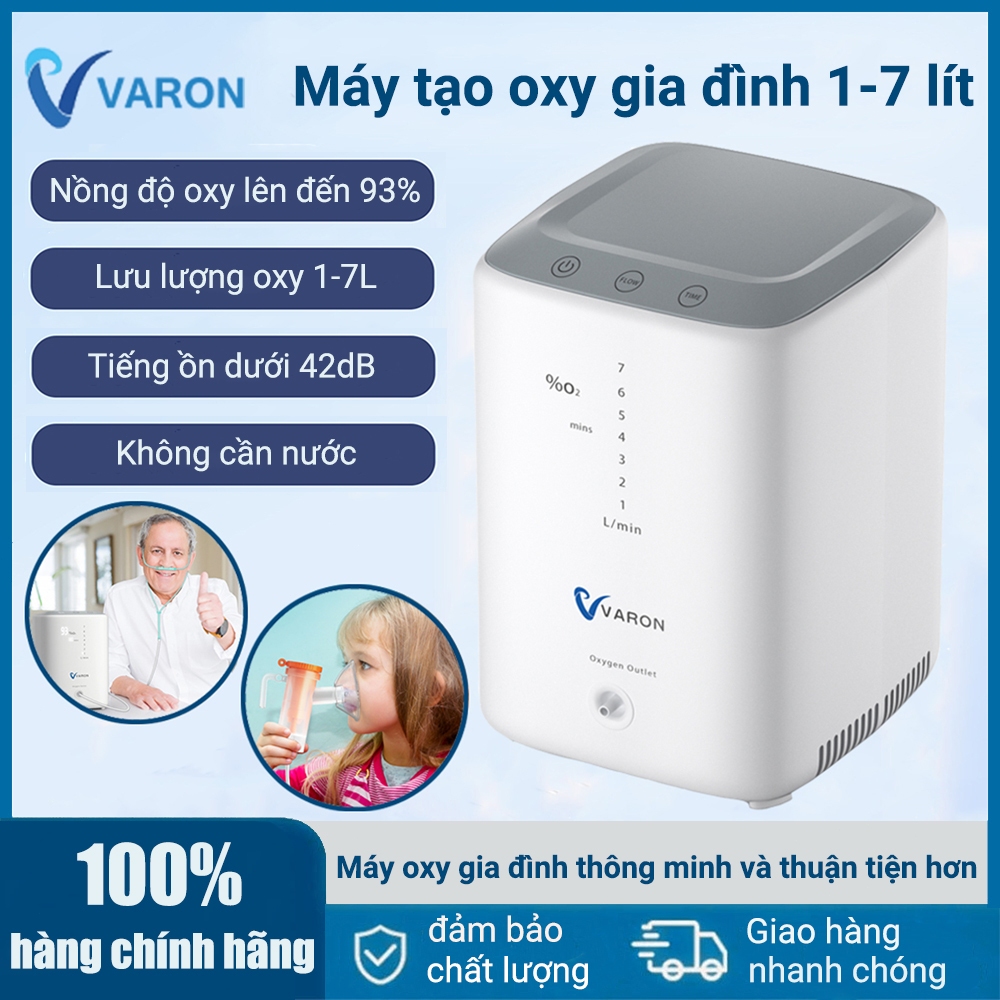 【Vận chuyển nhanh】Máy tạo oxy VARON dùng tại nhà / máy tập trung oxy có nút cảm ứng / Oxy và phun sương 2 trong 1, tốc độ dòng oxy có thể điều chỉnh từ 1-7 lít
