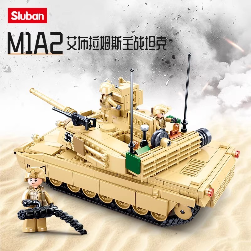 Sluban MODEL BRICKS M1A2 Khối xây dựng xe tăng chiến đấu chính M1A2 SEP V2 ABRAMS 781 CÁI M38-B0892