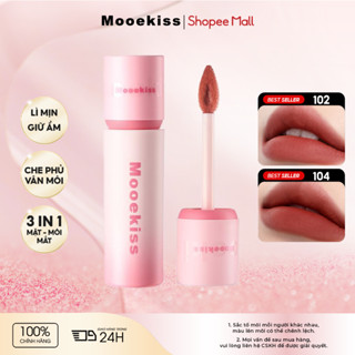   MỚI  Son bùn Mooekiss mỏng nhẹ lên màu rõ lâu trôi cực tôn da che khuyết điểm vân môi siêu đỉnh dưỡng ẩm cho nàng môi khô dùng được cho cả môi và má hồng 2g 