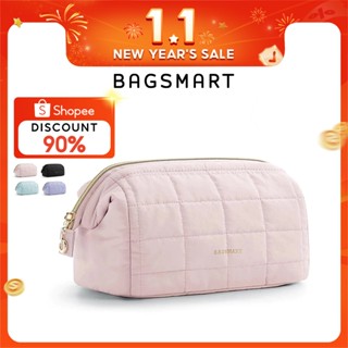  BAGSMART Túi đựng mỹ phẩm Du lịch Túi trang điểm có đệm phồng Túi trang điểm cho nữ Đồ vệ sinh Hộp đựng đồ vệ sinh 