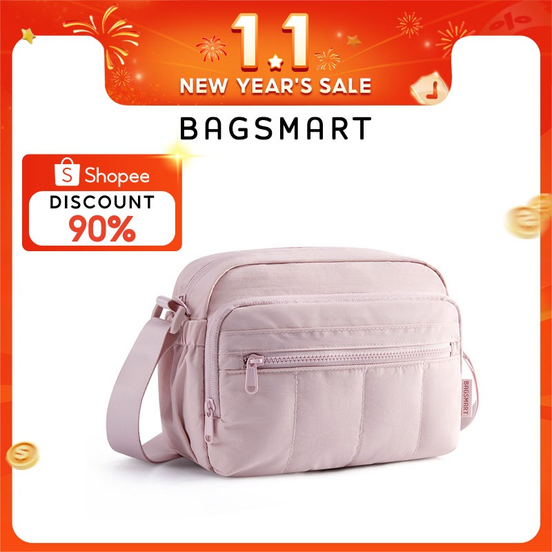  BAGSMART Túi đeo chéo dành cho nữ Ví nhỏ nhẹ Túi xách Tote chần bông để sử dụng hàng ngày mua sắm du lịch 