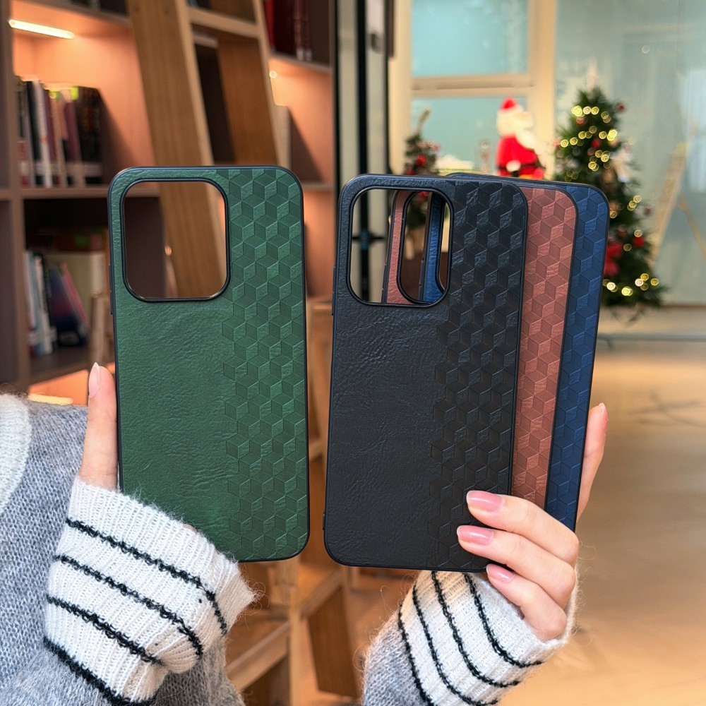 Ốp Lưng Cho Xiaomi 15 15T 17 Redmi 15C Note 14 15 Pro Ốp lưng 3D Họa Tiết Lưới Ốp Lưng Có Từ Tính