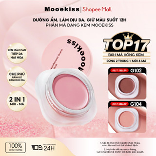   MỚI  Phấn má dạng kem Mooekiss hiệu ứng căng bóng tự nhiên nâng tông làm sáng và tạo khối màu sắc tươi tắn phù hợp cho da vàng và da ngăm thân thiện dễ dùng với người mới bắt đầu chống nước giữ màu suốt 12 giờ *5g 