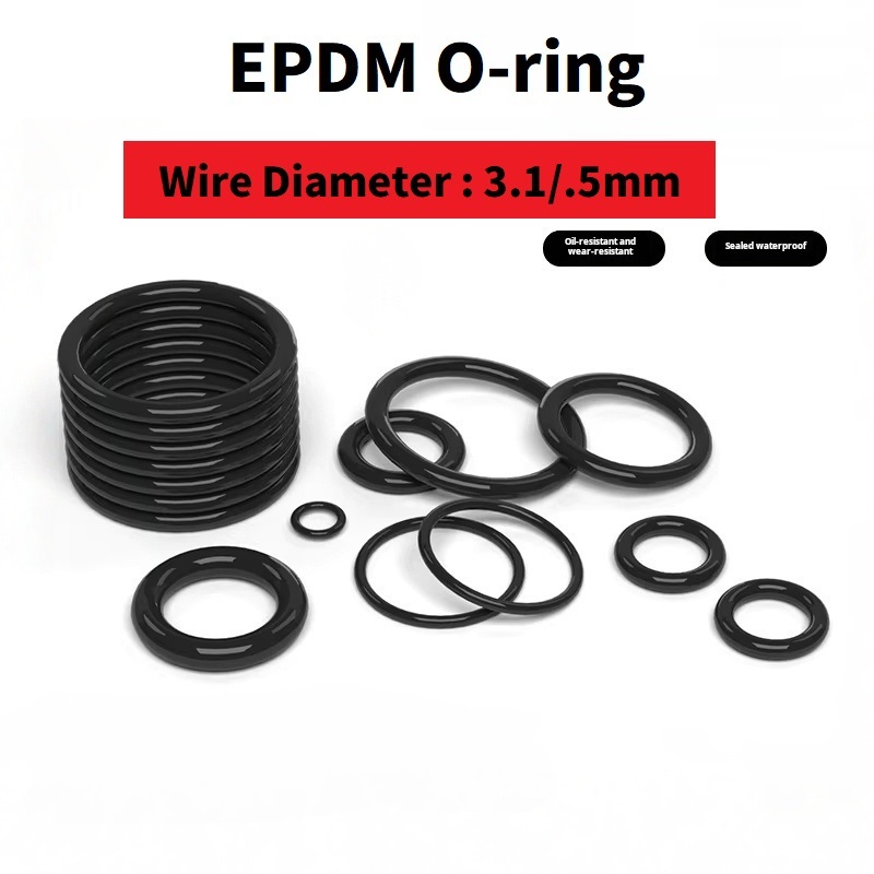 Vòng đệm EPDM cao su vòng đệm EPDM đường kính dây 3.1 / 3.5mm