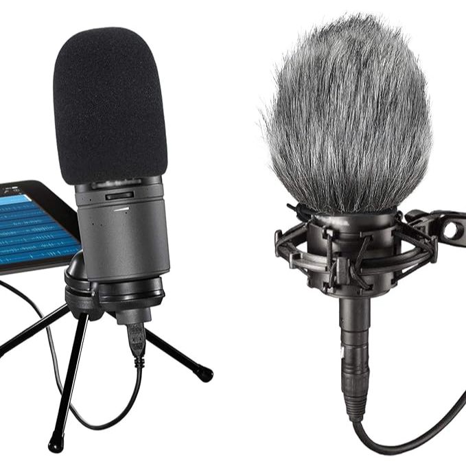 Kính chắn gió và bọt, Micrô ngoài trời trong nhà Tấm che gió cho Audio-Technica AT2020, AT2020USB, A