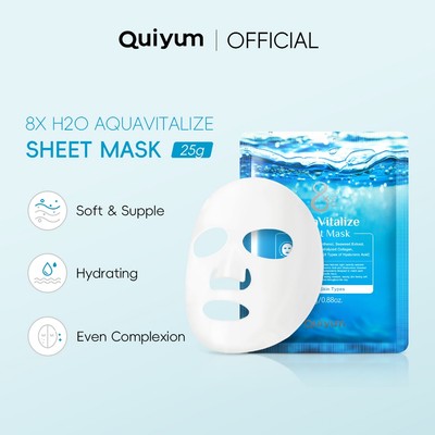 Tấm mặt nạ dưỡng ẩm QUIYUM - Truyền axit Hyaluronic 4D cho độ ẩm sâu, mềm mại & dẻo dai