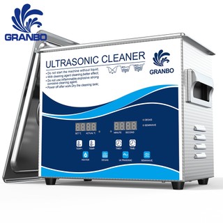 Granbo 10L 600w 40kHz Máy phòng thí nghiệm rung tần số cao Kính Đồng hồ phun nhiên liệu Máy làm sạch siêu âm kỹ thuật số Máy hẹn giờ và khử khí