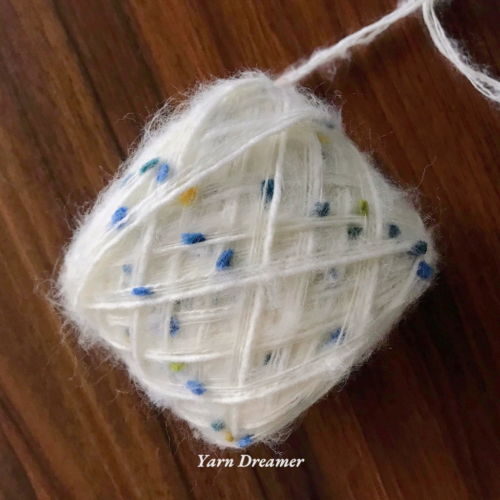 Đan Len Mohair Loang Len Sợi Dệt Mềm Sợi trắng Len Sợi To Cuộn Len Móc Len Bông Xù khăn quàng cổ Len