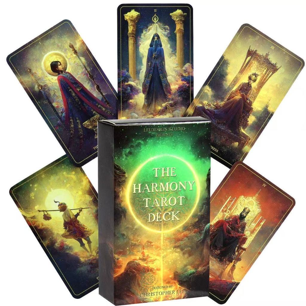 [Hàng có sẵn] 10.3 X6cm Starry Sky Harmony Tarot Card Bảng tiếng Anh Thẻ trò chơi Harmony Tarot Hệ t
