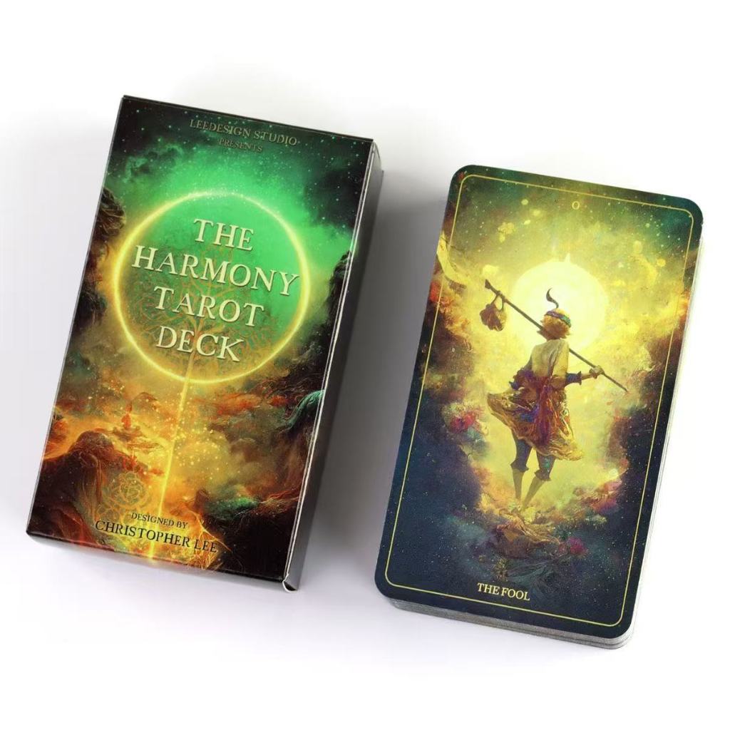 Hàng sẵn có 10.3 X6cm Star Harmony Tarot Bảng tiếng Anh Trò chơi bài Harmony Tarot Harmony Hệ thống 