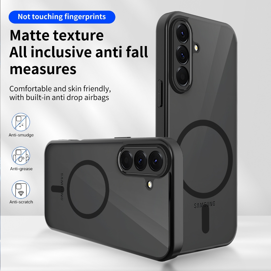 Ốp Lưng Cho Samsung Galaxy A57 5G SamsungGalaxyA57 Ốp Điện Thoại Hấp Thụ Từ Tính Sạc Không Dây Mờ Tr