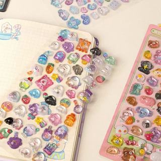  Set Sticker DIY Nổi 3D Cute Chất Liệu Nhựa PVC Phù Hợp Trang Trí Sổ Tay Điện Thoại Nón Bảo Hiểm Dán Móng Tay 