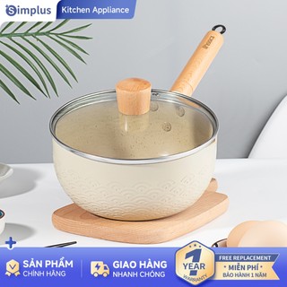  Simplus×INSSA Nồi tuyết 18cm 20cm 26cm Nồi phong cách Nhật dùng được cho 2-3 người nồi nấu bột em bé nấu cháo tiện dụng - GUOJ020 26 