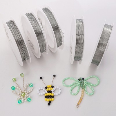 Beadia 0.2 / 0.3 / 0.4 / 0.5 / 0.6mm Dây Thép Nhẹ Dây Đơn Đính Hạt DIY Vòng Tay Vòng Cổ Bông Tai Phụ Kiện Trang Sức