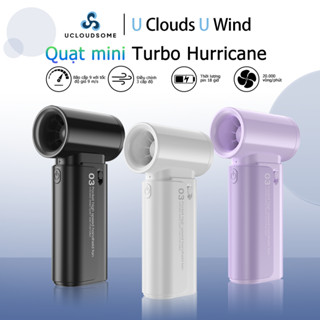 Quạt cầm tay Mini UCLOUDSOME Quạt phản lực di động Quạt USB có thể sạc lại với 3 bánh răng Gió mạnh Thích hợp cho cắm trại ngoài trời mùa hè