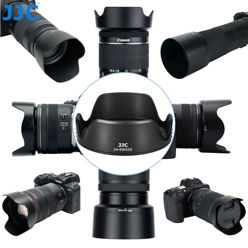 JJC Canon Camera Lens Hood Cho Canon RF 45mm F1.2 / 50mm F1.8 / 85mm F2 / 16mm / 24mm / 28mm / 35mm 