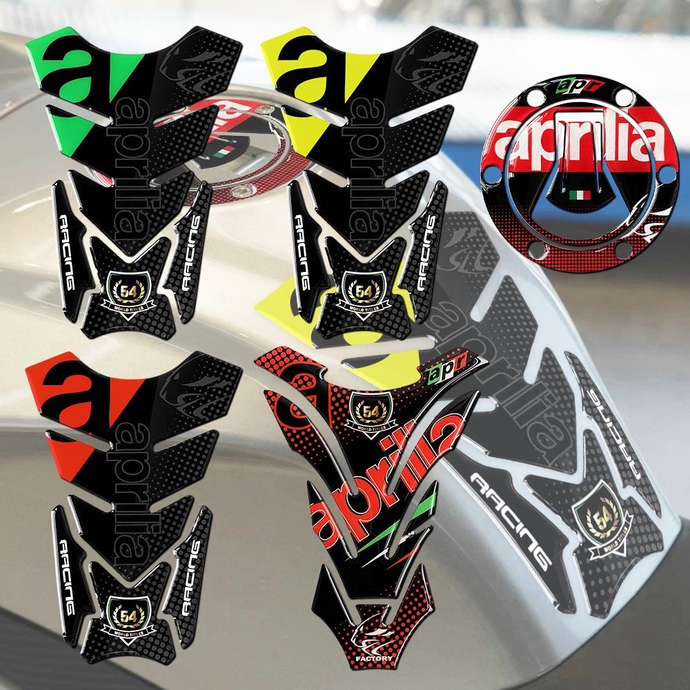 3D Bình Nhiên Liệu Miếng Dán Miếng Dán Bảo Vệ Decal Cho Aprilia RSV4 GPR RS 125 150 Shiver750 900 Tu