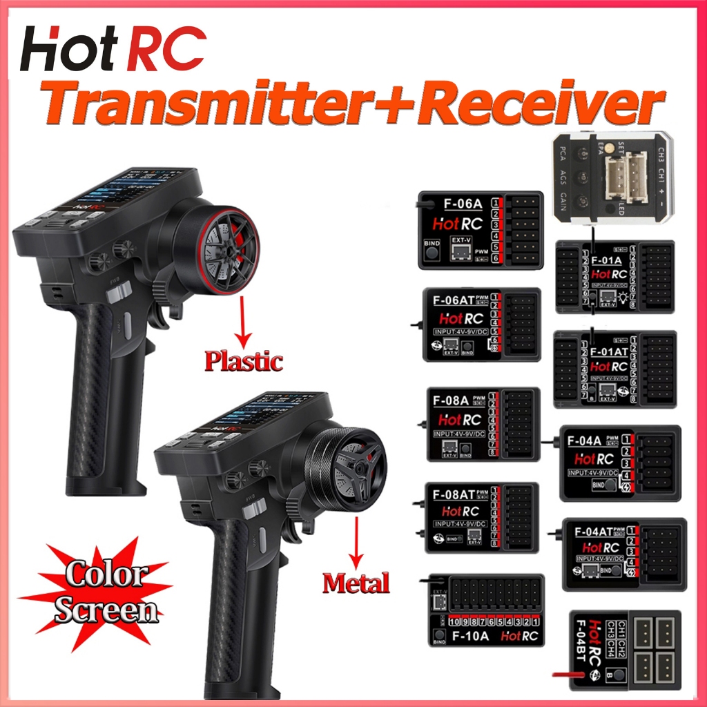 HOTRC CT-10B CT10B 10CH Màn Hình Màu Điều Khiển Từ Xa 2.4G 4CH / 6CH / 8CH / 10CH Cho Xe RC Tàu Thuy