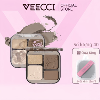  VEECCI 3D tạo Bảng khối Phấn Bắt Sáng Bắt Sáng tạo khối lên màu tự nhiên chống thấm nước lâu trôi【Cửa hàng thương hiệu  