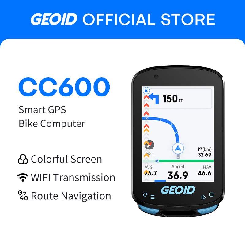 GEOID CC600 - Đồng Hồ GPS Cho Xe Đạp Với Màn Hình Màu và Bluetooth