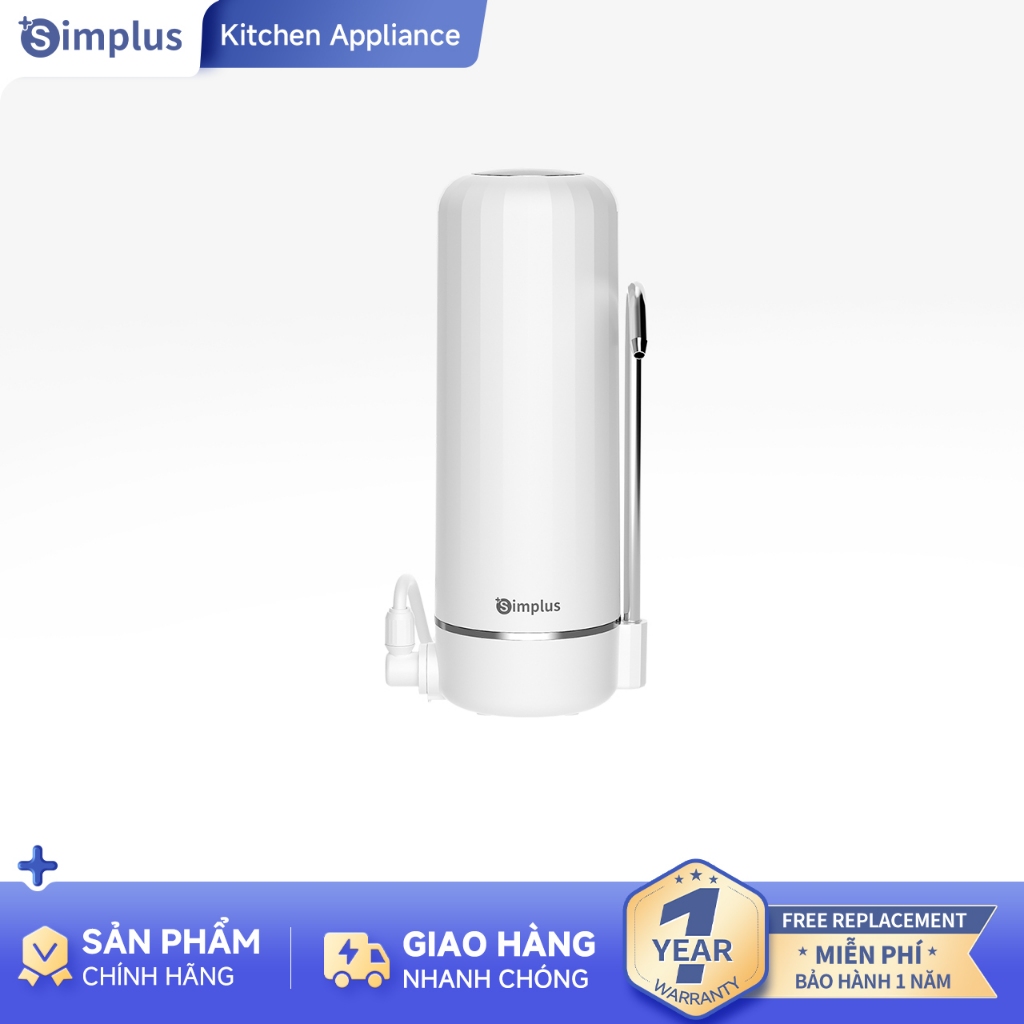 Simplus Máy lọc nước  Lọc siêu vi uống trực tiếp  Lắp vòi tại bếp  2 chế độ nước, diệt khuẩn khử clo