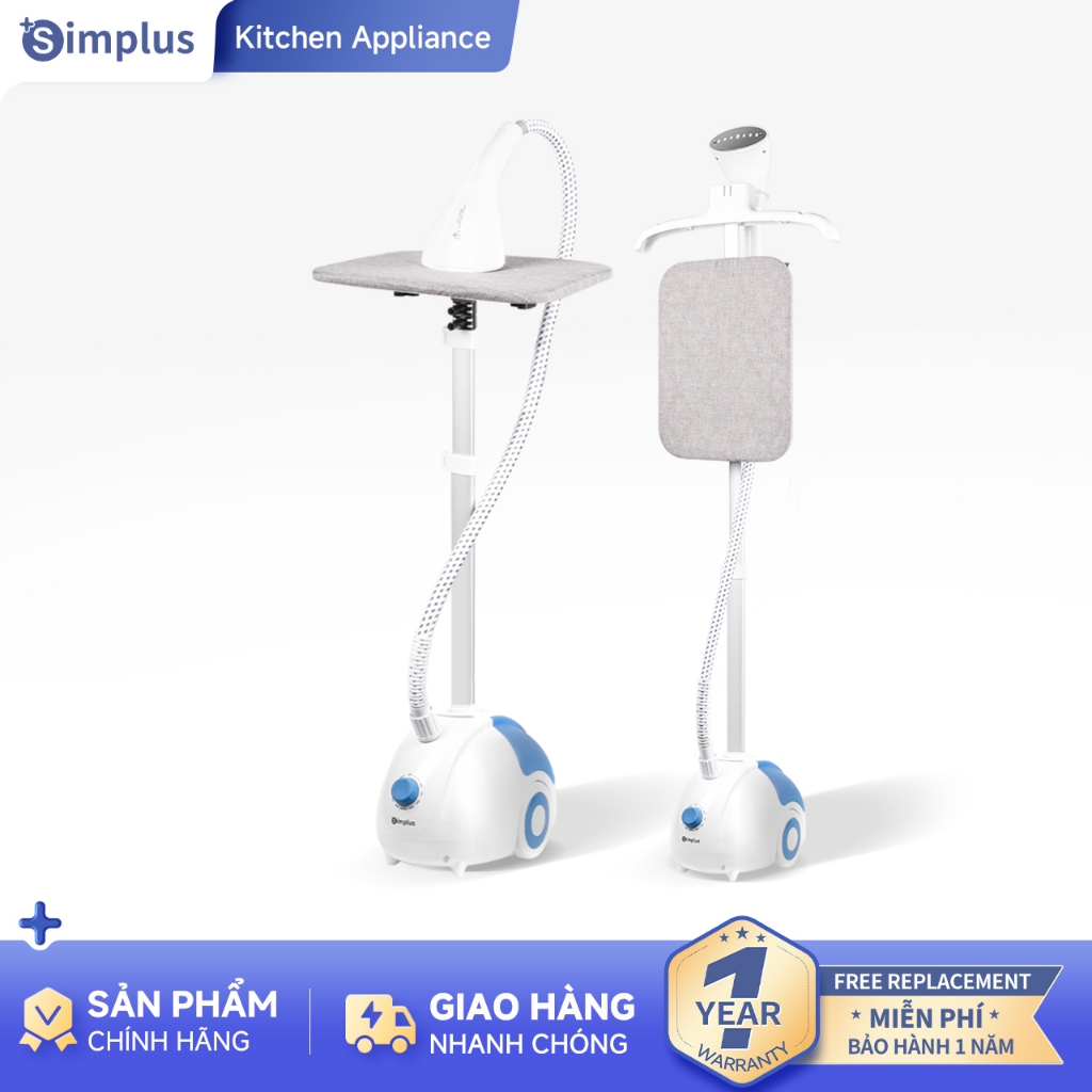 Simplus Bàn là hơi nước Công suất lớn 2000w GTJH014 - Là đứng là nằm 2 trong 1 - Bảo hành 1 năm 1 đổ