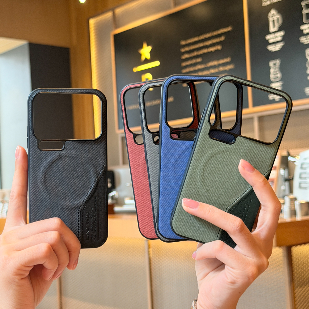 Ốp Lưng Cho Xiaomi 15 15T 17 Redmi 15C Note 14 15 Pro Ốp lưng Họa Tiết Vải Denim Ốp Lưng Có Từ Tính