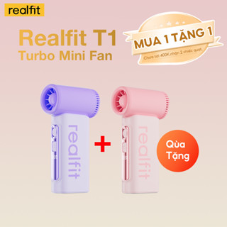 【Mua 1 tặng 1】Quạt cầm tay Realfit T1 199 cấp độ Tốc độ gió Quạt Mini Turbo có thể sạc lại Gió mạnh Thích hợp cho mùa hè