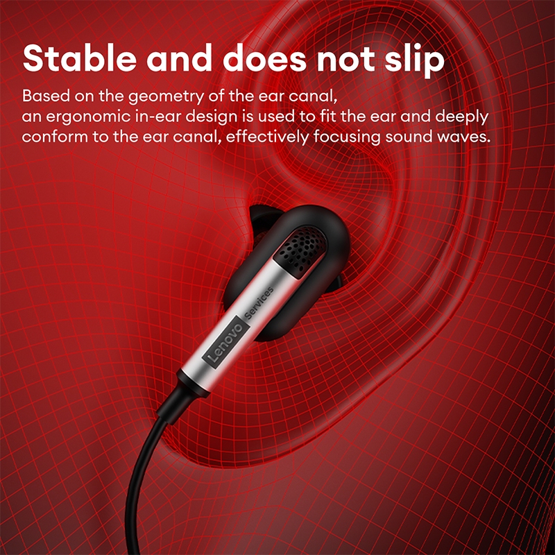 Tai nghe có dây Lenovo YF45 và tai nghe chơi game trong tai có phích cắm 90 độ và âm thanh âm trầm HiFi cộng với micrô HD | BigBuy360 - bigbuy360.vn
