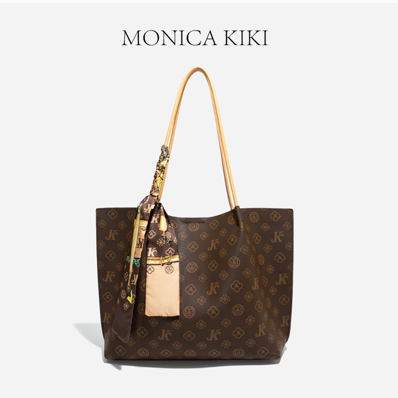 MONICA KIKI Nữ Retro Dung Tích Lớn Đi Làm Túi Tote Đeo Vai