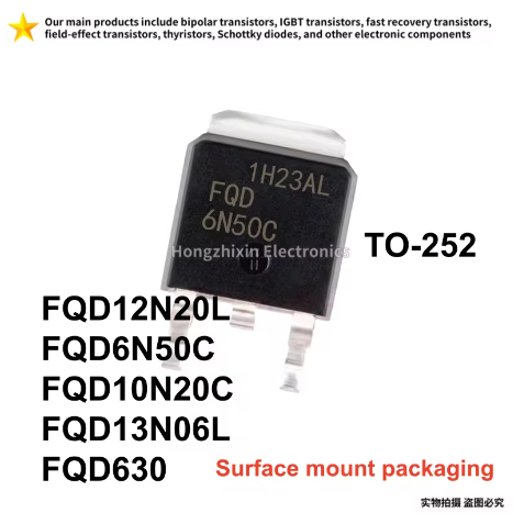 1-5 CÁI MỚI Bóng bán dẫn hiệu ứng MOSField FQD12N20L FQD6N50C FQD10N20C FQD13N06L FQD630 TO-252 Bề m