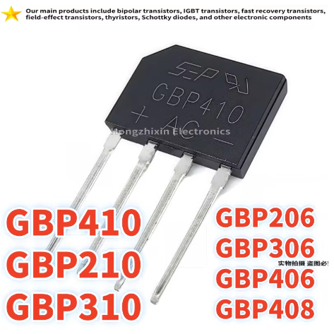 1-5 CÁI MỚI 100% chất lượng GBP206 GBP210 GBP306 GBP310 GBP406 GBP410 GBP408 Bộ chỉnh lưu cầu phẳng