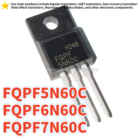 1-5 CÁI FQPF5N60C, 5N60C, FQPF6N60C, 6N60C, FQPF7N60C, 7N60C, TO-220F, MOSFET, hoàn toàn mới chất lư