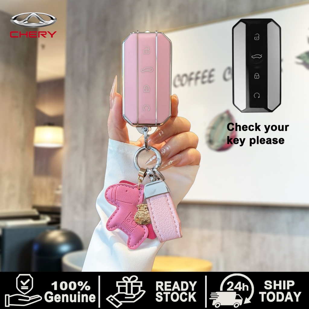 Ốp Chìa Khóa Xe Màu Hồng CHERY Jaecoo J5 EV Trong Suốt Jaeger 5 Jaecoo J5 EV Jaecoo 5 EV Móc Chìa Kh