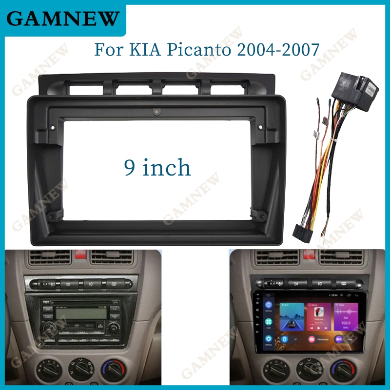 9 Inch Khung Xe Fascia Adapter Cho 2007 KIA PICANTO / 2001-2011 EURO STAR (9INCH) Android Radio Dash