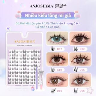 [Vận chuyển miễn phí]  Anjosirma Lông Mi Giả 3D Cong Tự Nhiên 8-14mm C+ Chất lượng cao tái sử dụng