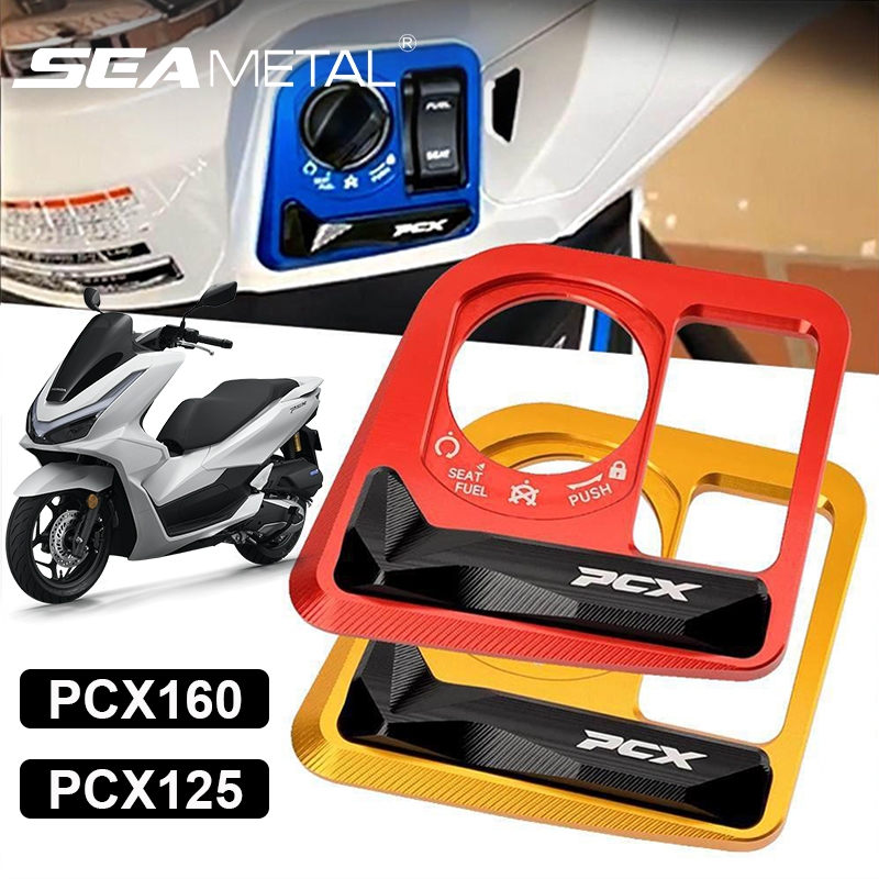 SEAMETAL PCX Công Tắc Đánh Lửa Bao Khóa Cửa Điện Nút Bảo Vệ PCX125 PCX160 2021-2024