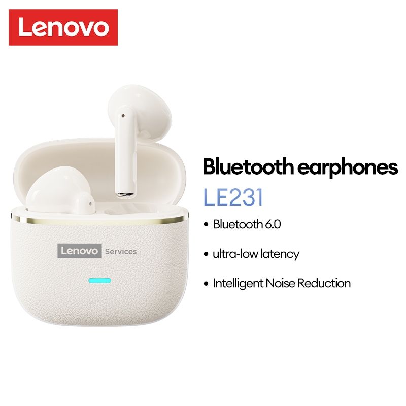 Tai nghe Bluetooth Lenovo LE231 TWS Chất lượng âm thanh HIFI Hiệu ứng âm thanh lập thể Độ trễ siêu thấp Khử tiếng ồn Độ phân giải cao Chống nước và chống bụi Bluetooth6.0 | BigBuy360 - bigbuy360.vn