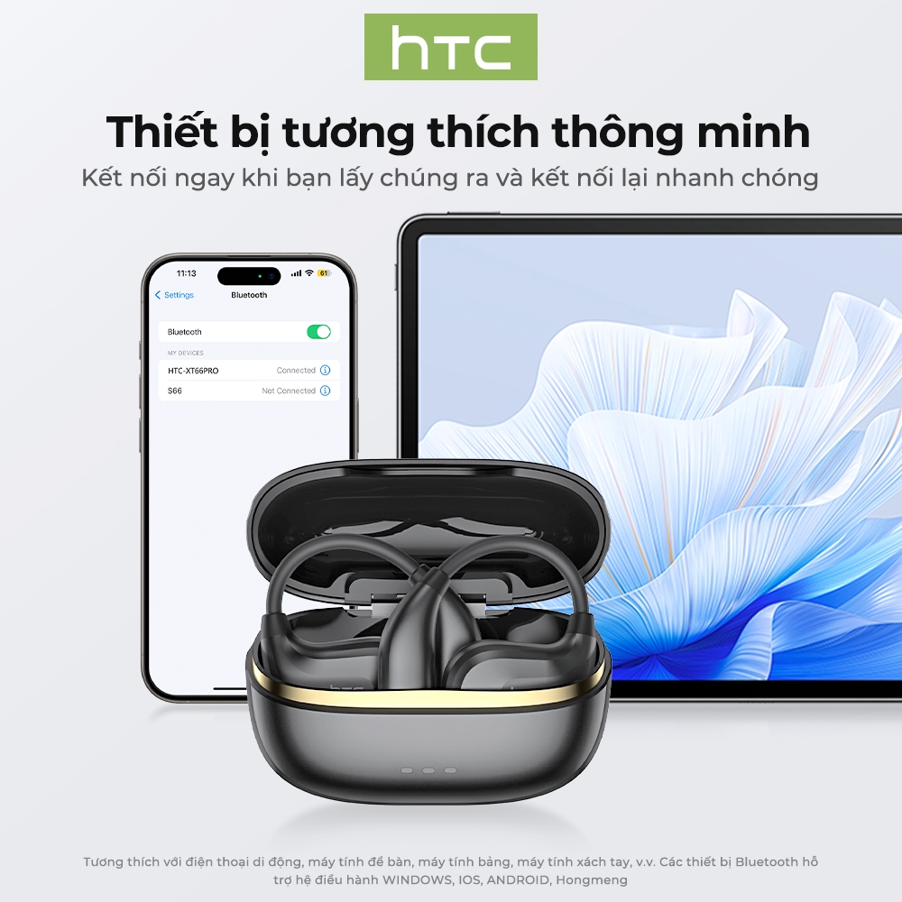 Tai nghe dịch thuật AI HTC NE18 có thể dịch 135 ngôn ngữ Tai nghe Bluetooth 5.3 không dây thực sự có khả năng khử tiếng ồn ANC Tuổi thọ pin 35 giờ và khả năng chống nước IPX5 | BigBuy360 - bigbuy360.vn