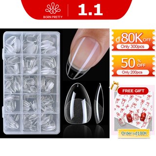 240 Chiếc Gel Mềm Đầu Rõ Ràng Giả Bấm Móng Tay Trên Móng Tay Ngắn Full Cover Đầu Móng Dụng Cụ 