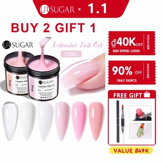  UR SUGAR Đắp Móng Màu Trắng Hồng Trong Suốt builder gel gel nối móng 150g 