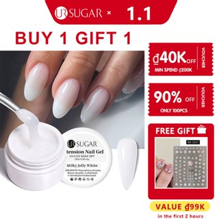  Ur SUGAR Milk Trong Suốt Màu Trắng Hồng 15ml Để Nối Dài Móng gel 