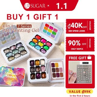  UR SUGAR 9 Màu   1Group Pat Painting Gel Nail 4 Trong 1 Được Sử Dụng Cho Gradient Nail Stamping Pattern Vẽ Gel 