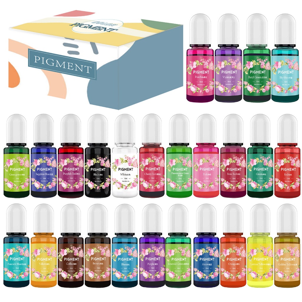 Tinh chất màu nhựa Epoxy thế hệ thứ hai trong suốt 30 màu trong suốt | DIY Epoxy Chuyên dụng | Tinh chất màu gốc nước | Trang sức thủ công | Nhuộm chế biến gỗ | Chai 10ml