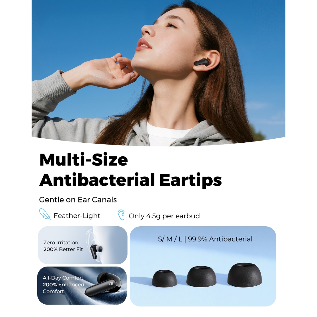 Tai nghe không dây SoundPEATS Q3 Pro Bluetooth 6.0 Dual Mics ANC Chế độ chơi game Hỗ trợ ứng dụng | BigBuy360 - bigbuy360.vn