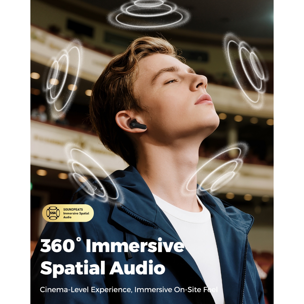 Tai nghe không dây SoundPEATS Q3 Pro Bluetooth 6.0 Dual Mics ANC Chế độ chơi game Hỗ trợ ứng dụng | BigBuy360 - bigbuy360.vn